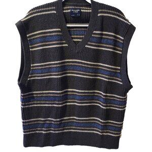 Abercrombie & FItch Striped Knit Sleeveless Sweater Vest (L)